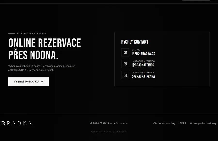 Online rezervace a rychlý kontakt