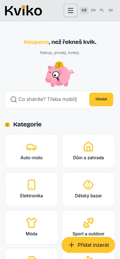 Kviko.cz na mobilu
